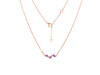 Amethyst & White Topaz Necklace AMT-RDN-460.