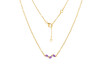 Amethyst & White Topaz Necklace AMT-RDN-460.