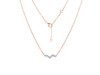 Aquamarine & White Topaz Necklace AQM-RDN-460.