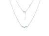 Aquamarine & White Topaz Necklace AQM-RDN-460.