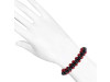 Black Obsidian / Red Coral Beaded Bracelet BDD-11-120
