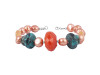 Pearl / Citrine / Carnelian / Tibetan Turquoise Beaded Bracelet BDD-11-123