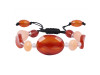 Peach / Moonstone / Crystal / Carnelian Beaded Bracelet BDD-11-131