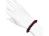 Black Obsidian / Red Coral Beaded Bracelet BDD-11-138