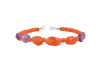 Carnelian / Amethyst Beaded Bracelet BDD-11-151