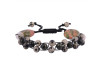 Black Obsidian / Dalmatian / Unakite / Rose Quartz Beaded Bracelet BDD-11-159