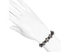 Black Obsidian / Dalmatian / Unakite / Rose Quartz Beaded Bracelet BDD-11-159