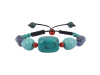 Carnelian / Tibetan Turquoise / Sodalite Beaded Bracelet BDD-11-167