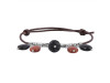 Lava / Sunstone / Black Spinel Beaded Bracelet BDD-11-177