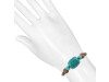 Turquoise Tibetan / Turquoise / Carnelian / Tiger Eye Beaded Bracelet BDD-11-179