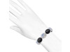 Black Spinel / Synthetic Opalite Beaded Bracelet BDD-11-180