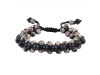 Delrmefia jasper / Black Obsidian Beaded Bracelet BDD-11-181