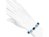 Blue Chalcedony / Black Spinel Beaded Bracelet BDD-11-194