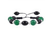 Green Chalcedony / Black Spinel Beaded Bracelet BDD-11-195