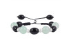 Aquamarine / Black Spinel Beaded Bracelet BDD-11-196