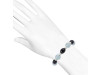 Aquamarine / Black Spinel Beaded Bracelet BDD-11-197
