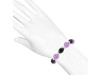 Chalcedony / Black Spinel Beaded Bracelet BDD-11-198