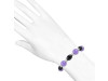 Chalcedony / Black Spinel Beaded Bracelet BDD-11-199