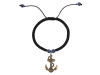Anchor Antiqued Charm / Sodalite Beaded Bracelet BDD-11-202