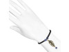 Leaf Charm / Sodalite Beaded Bracelet BDD-11-205