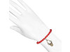 Bucket Charm / Red Coral Beaded Bracelet BDD-11-214