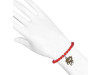 Vintage Horse Charm / Red Coral Beaded Bracelet BDD-11-218