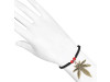 Red Coral / Marijuana Leaf Charm Beaded Bracelet BDD-11-222