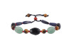 Black Onyx / Lapis / Tiger Eye / Carnelian / Prehnite / Red Coral Beaded Bracelet BDD-11-240