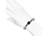Black Onyx / Lapis / Tiger Eye / Carnelian / Prehnite / Red Coral Beaded Bracelet BDD-11-240
