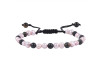 Black Obsidian / Pearl Beaded Bracelet BDD-11-241