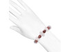 Sunstone / Crystal / Brecciated Mookaite Beaded Bracelet BDD-11-242