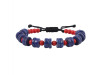 Lapis / Red Coral Beaded Bracelet BDD-11-245