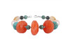 Carnelian / Turquoise / Pearl Beaded Bracelet BDD-11-254