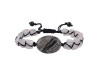 Snowflake jasper / Moonstone Beaded Bracelet BDD-11-266