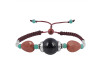 Black Onyx / Sunstone / Green Onyx Beaded Bracelet BDD-11-272