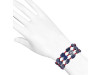 Red Coral / Lapis / Turquoise Beaded Bracelet BDD-11-279