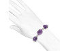 Amethyst / Crystal Beaded Bracelet BDD-11-288