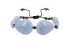Angelite / Black Obsidian Beaded Bracelet BDD-11-292