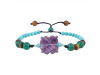 Amethyst / Green Onyx / Turquoise / Tiger Eye Beaded Bracelet BDD-11-305