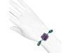 Amethyst / Green Onyx / Turquoise / Tiger Eye Beaded Bracelet BDD-11-305