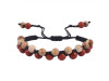 Brecciated Mookaite / Red Jasper Beaded Bracelet BDD-11-330
