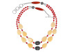 Yellow Aragonite/Red Jasper Beaded Necklace BDD-12-1620