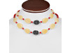 Yellow Aragonite/Red Jasper Beaded Necklace BDD-12-1620