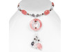 Cherry Agate/Pearl/Crystal Beaded  Jewelry Set BDD-12-1638