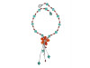 Carnelian/Turquoise Beaded Necklace BDD-12-1659