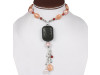Lava/Pearl/Red Jasper Beaded Necklace BDD-12-1660