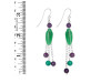 Green Aventurine/Amethyst Beaded Earring BDD-3-148