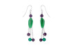 Green Aventurine/Amethyst Beaded Earring BDD-3-148