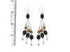 Black Spinel/Howlite Beaded Earring BDD-3-154