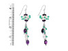 Amethyst/Crystal Beaded Earring BDD-3-160